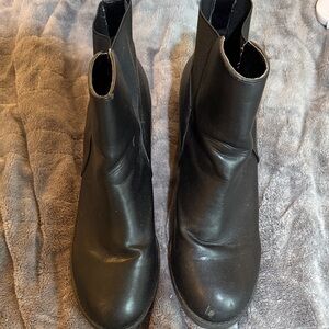Urban Outfitters, size 10, Black Leather Ankle Boots